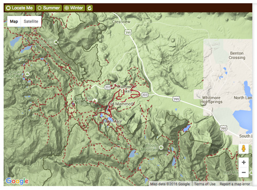 Mammoth Lakes Trail System Map